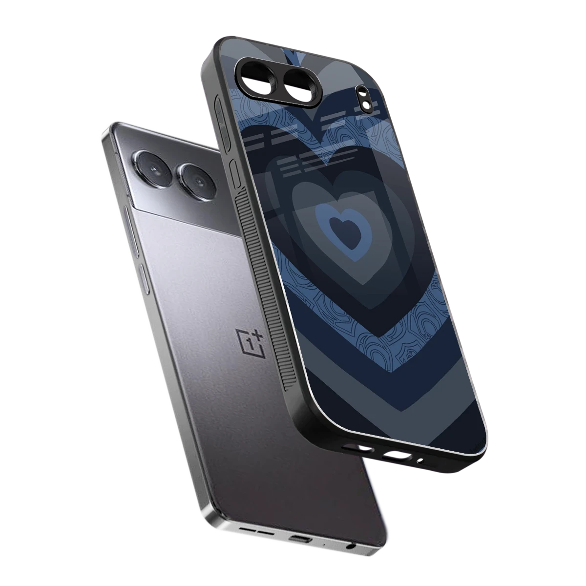 Y2K Frosted Berry Hearts sleek oneplus nord 4 cover with tempered glass back and TPU edges