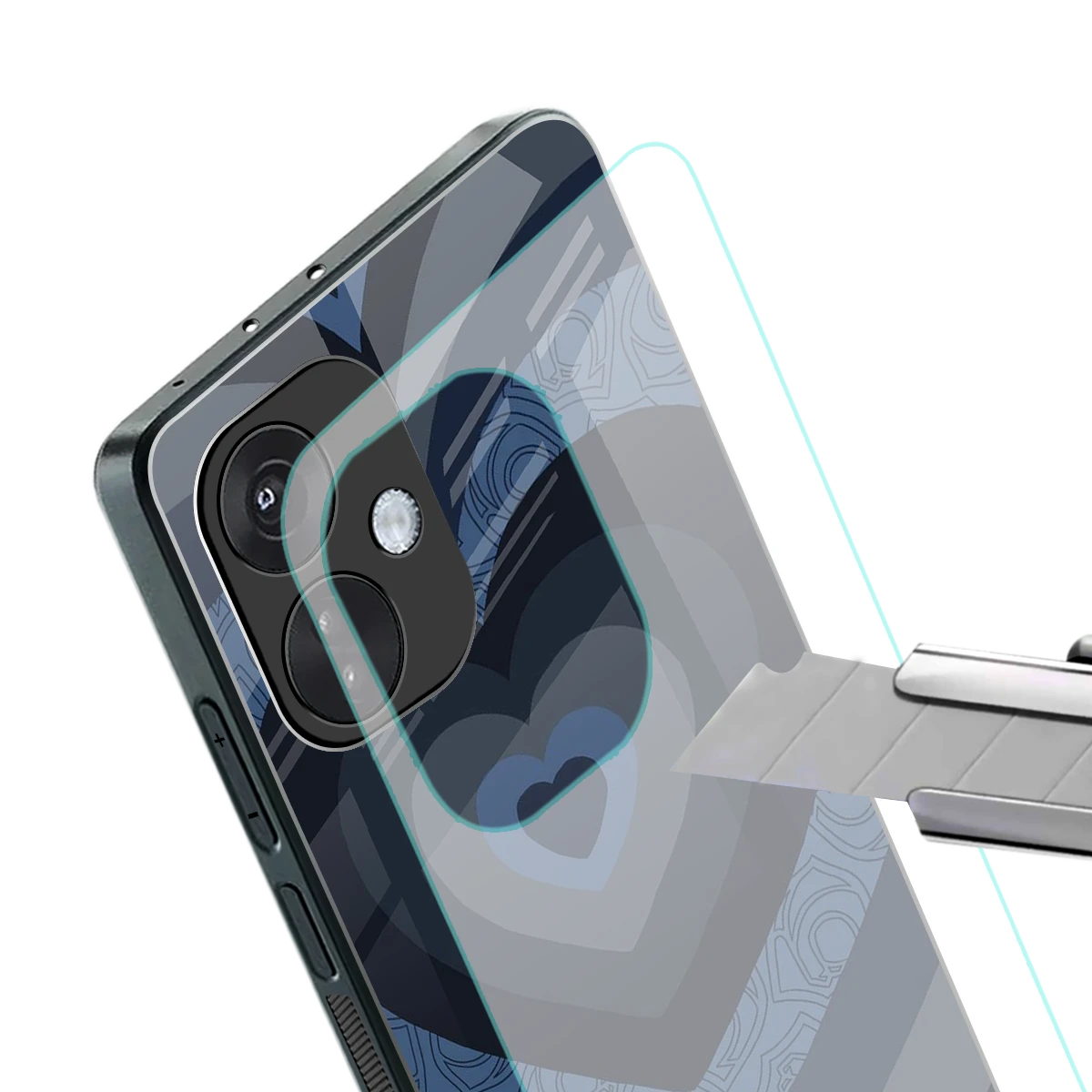 Y2K Frosted Berry Hearts stylish phone case for oneplus nord ce 3 | glossy glass and slim fit