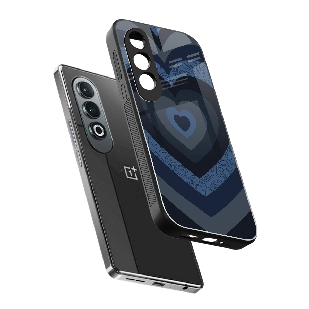 Y2K Frosted Berry Hearts sleek oneplus nord ce 4 cover with tempered glass back and TPU edges