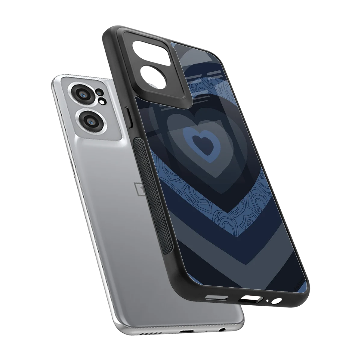Y2K Frosted Berry Hearts sleek oneplus nord ce 2 cover with tempered glass back and TPU edges