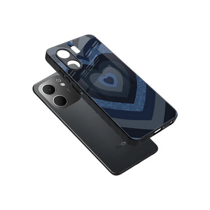Y2K Frosted Berry Hearts sleek oppo a5x 5g cover with tempered glass back and TPU edges