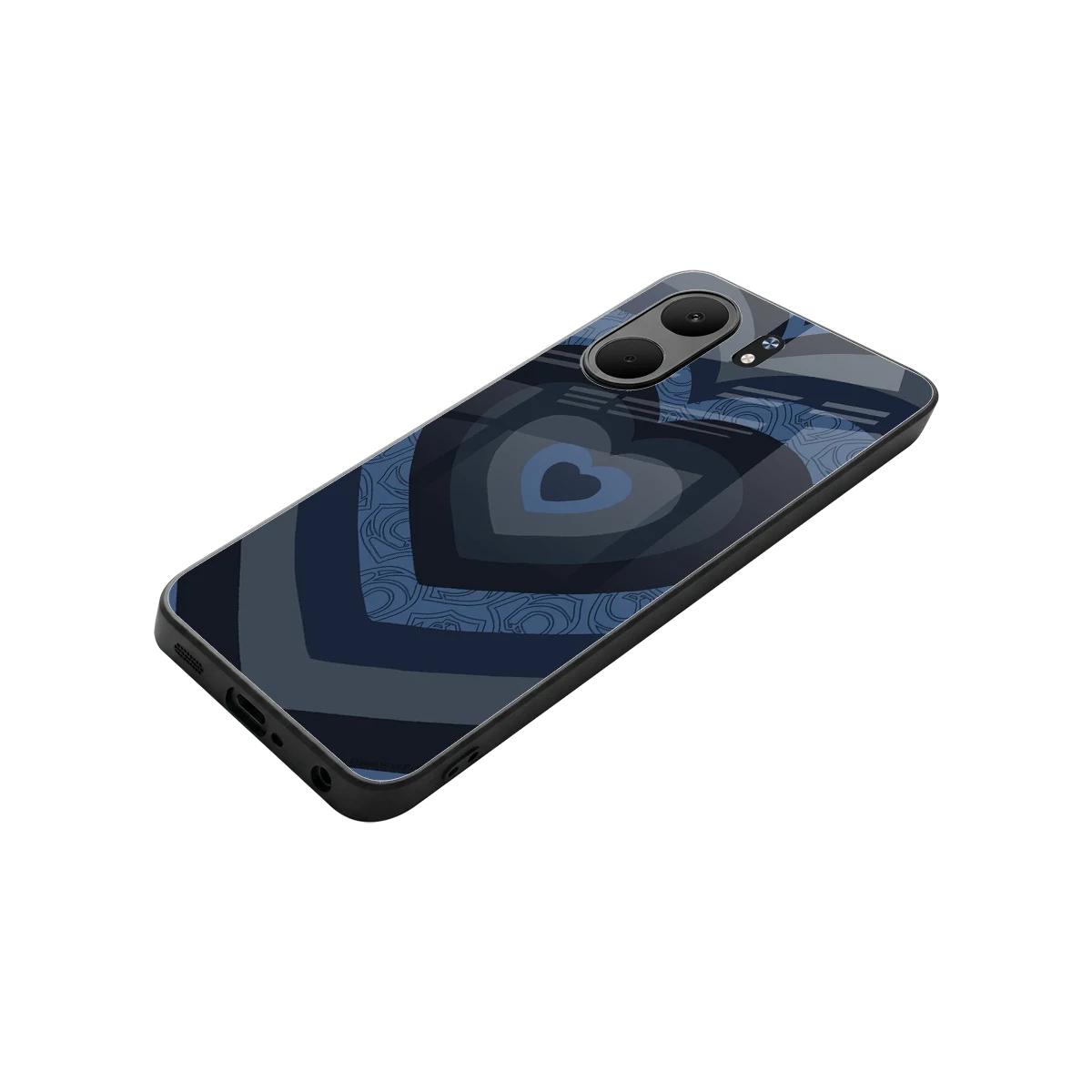 Y2K Frosted Berry Hearts stylish phone case for oppo a5x 5g | glossy glass and slim fit