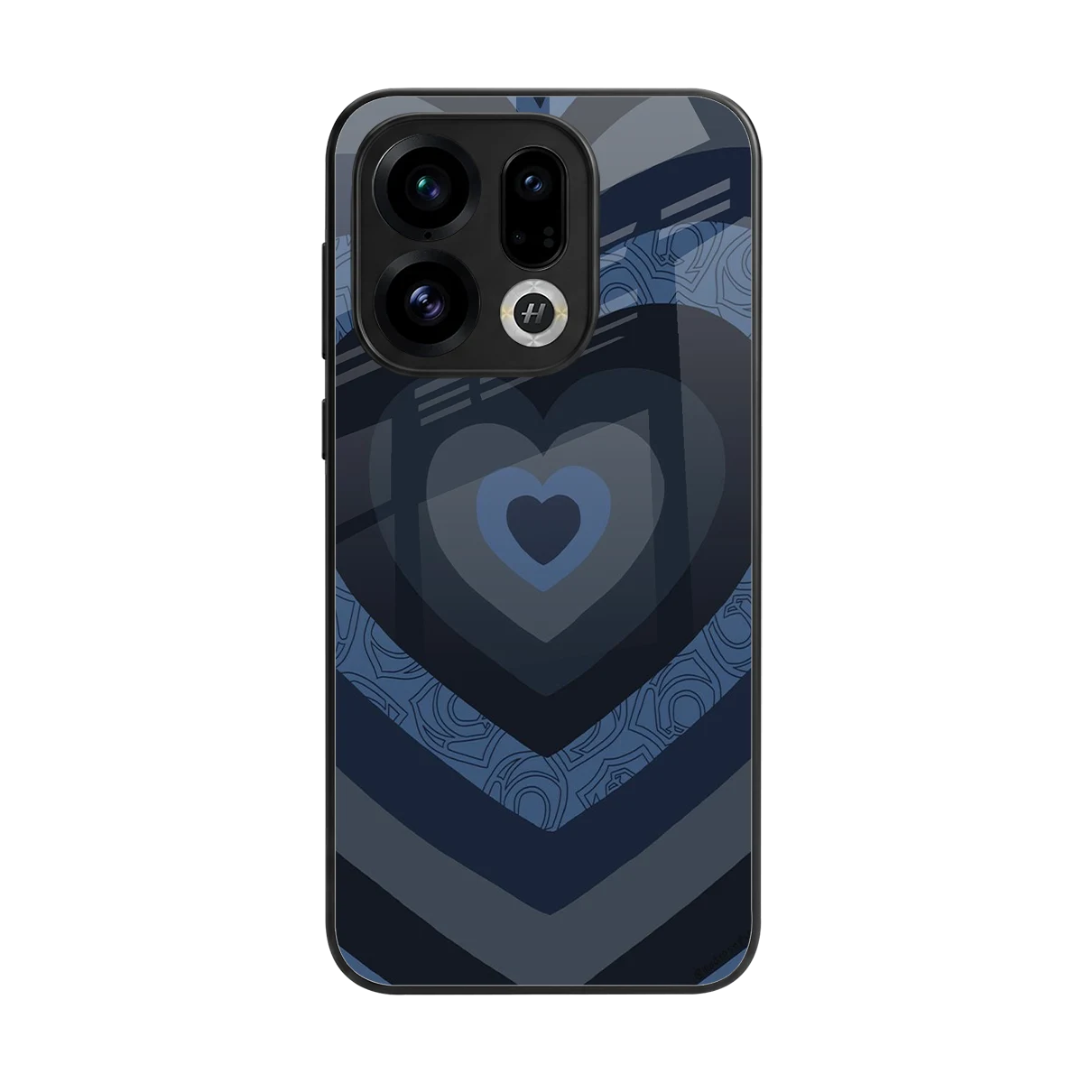 Y2K Frosted Berry Hearts back phone cover | glass case for oppo find x9