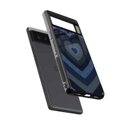 Y2K Frosted Berry Hearts sleek google pixel 6 cover with tempered glass back and TPU edges