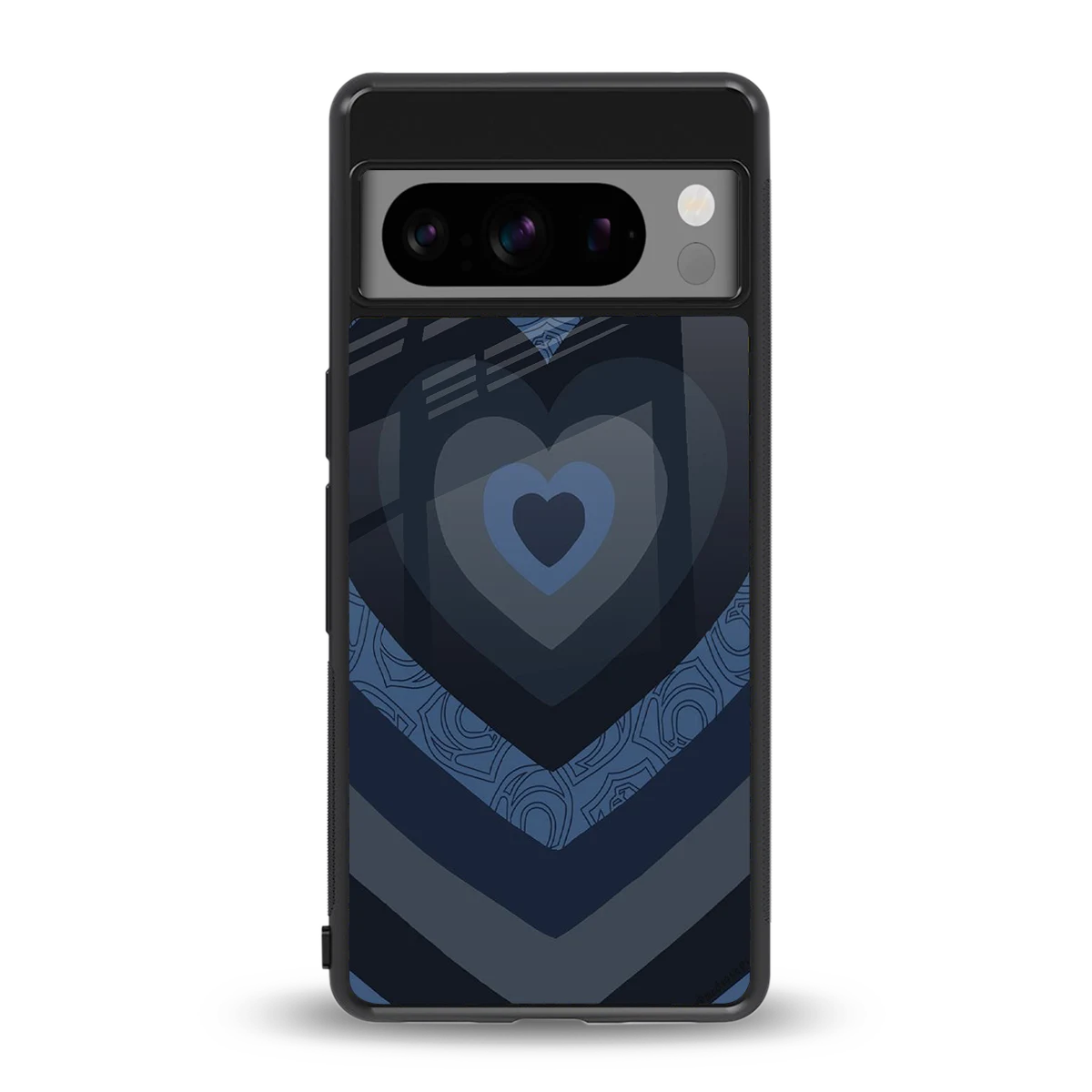 Y2K Frosted Berry Hearts back phone cover | glass case for google pixel 8 pro