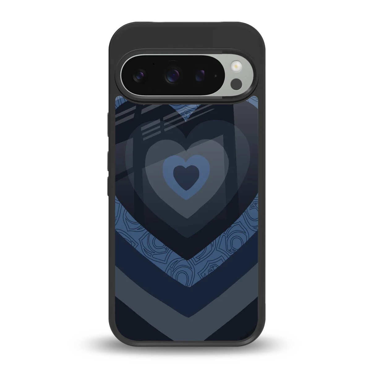 Y2K Frosted Berry Hearts back phone cover | glass case for google pixel 9 pro