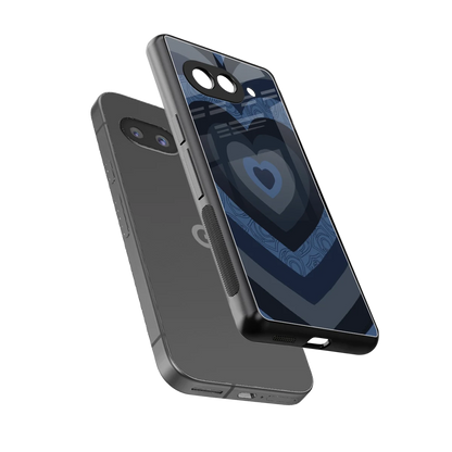 Y2K Frosted Berry Hearts sleek google pixel 10a cover with tempered glass back and TPU edges