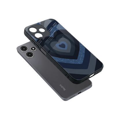 Y2K Frosted Berry Hearts sleek redmi 12 5g cover with tempered glass back and TPU edges