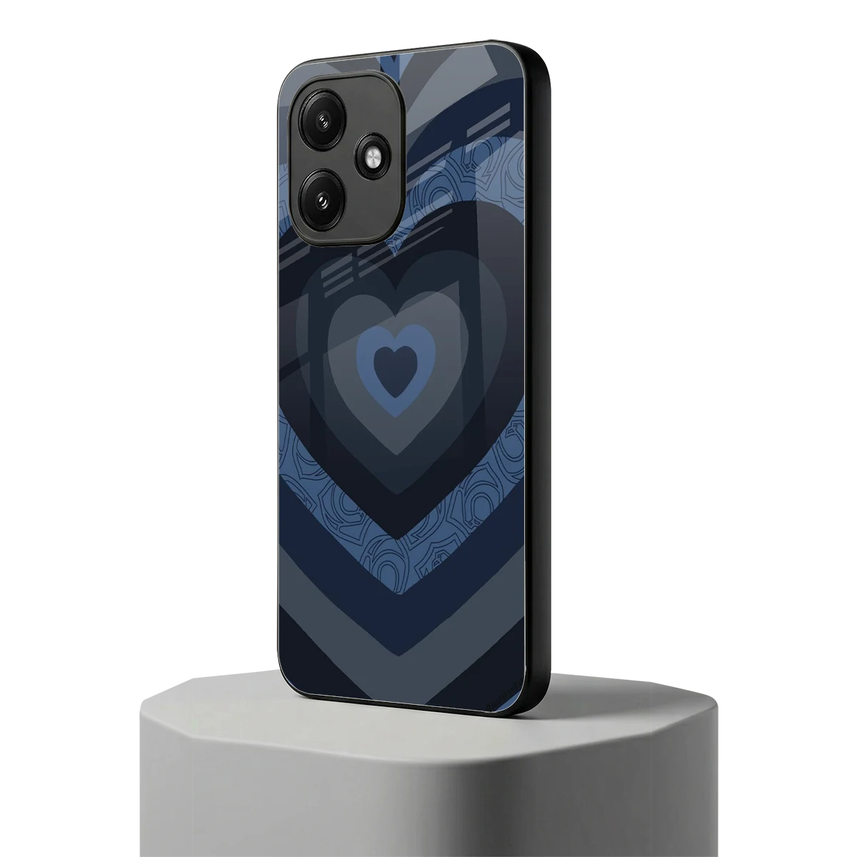 Y2K Frosted Berry Hearts redmi 12 5g mobile cover | shockproof glass phone case