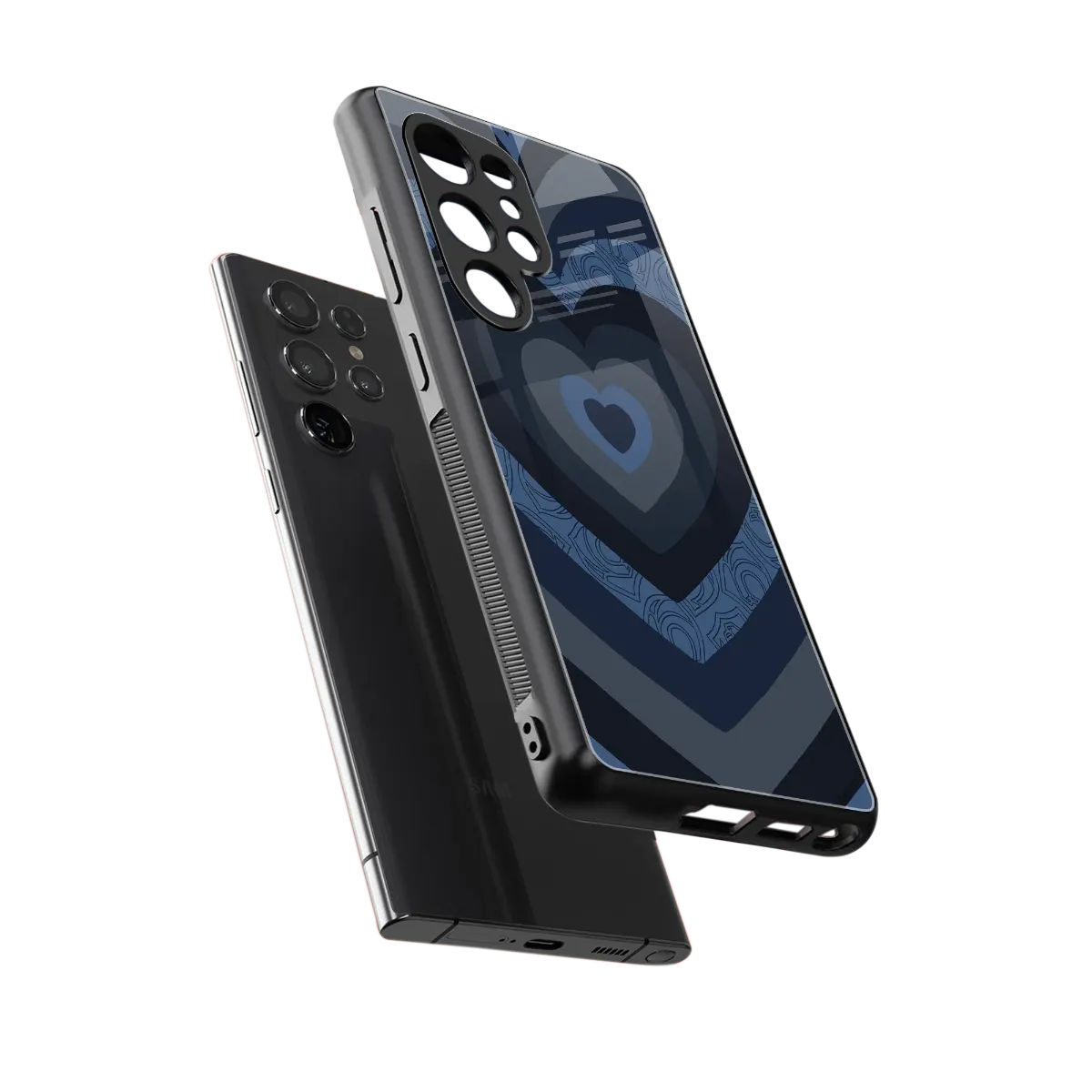 Y2K Frosted Berry Hearts sleek samsung galaxy s25 ultra cover with tempered glass back and TPU edges