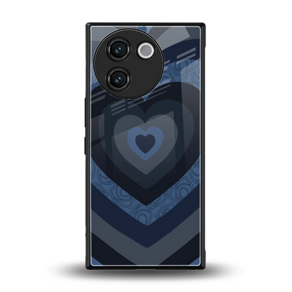 Y2K Frosted Berry Hearts back phone cover | glass case for vivo v30e