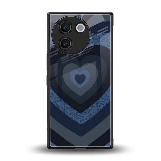 Y2K Frosted Berry Hearts back phone cover | glass case for vivo v30e