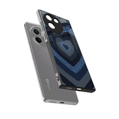 Y2K Frosted Berry Hearts sleek vivo v30e cover with tempered glass back and TPU edges