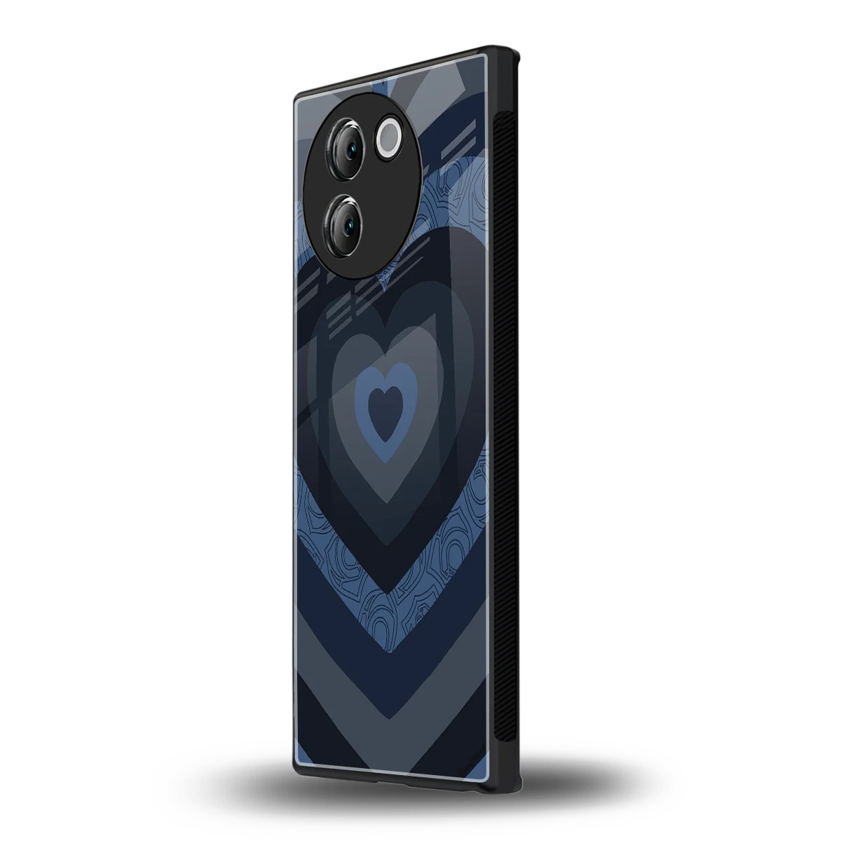 Y2K Frosted Berry Hearts vivo v30e mobile cover | shockproof glass phone case
