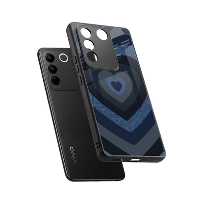 Y2K Frosted Berry Hearts sleek vivo v27 5g cover with tempered glass back and TPU edges