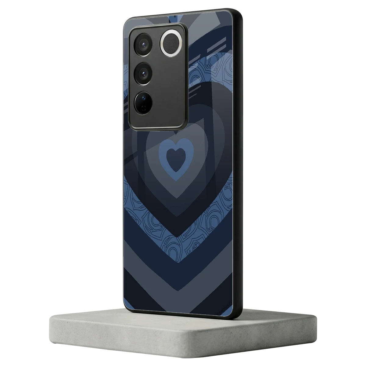 Y2K Frosted Berry Hearts vivo v27 5g mobile cover | shockproof glass phone case