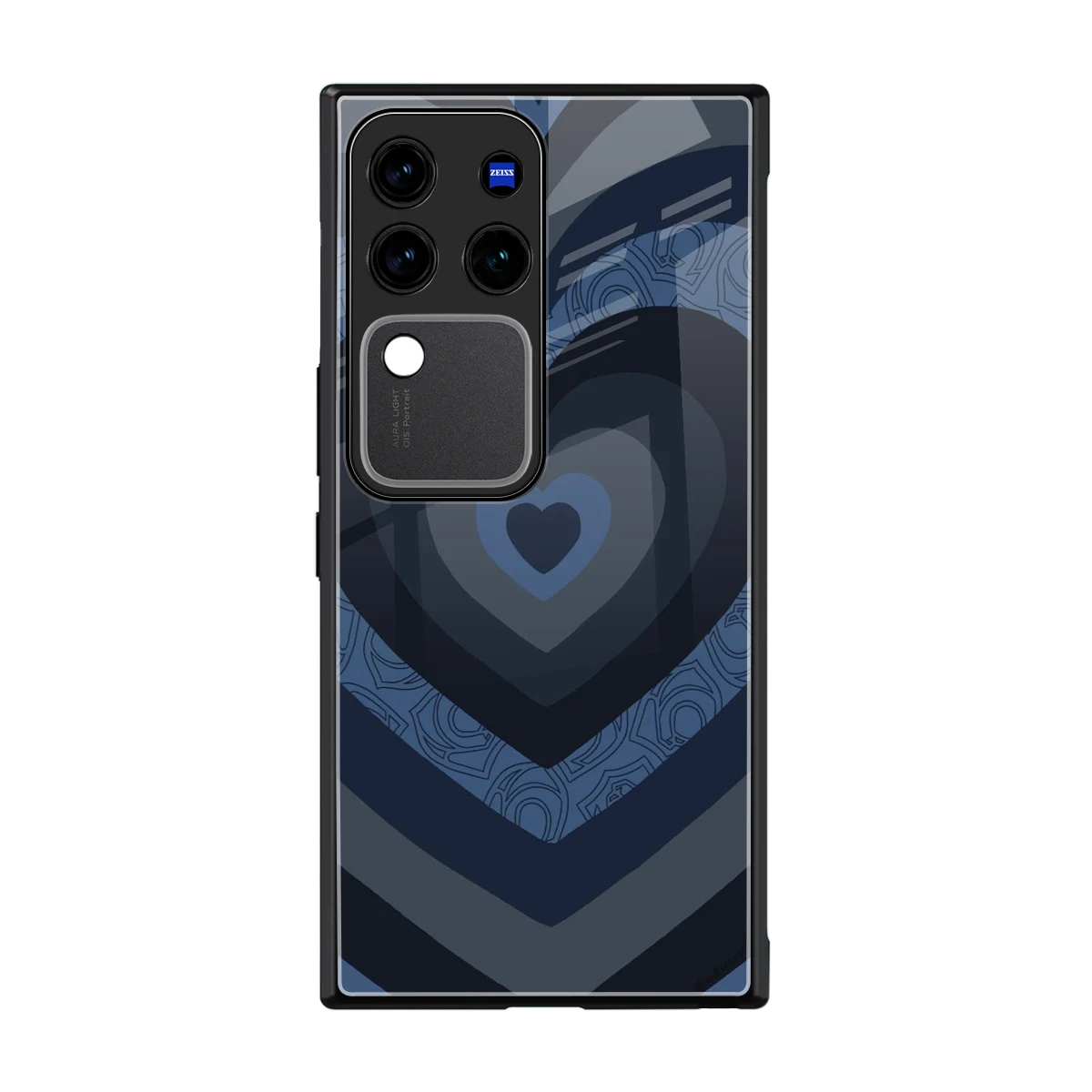 Y2K Frosted Berry Hearts back phone cover | glass case forvivo v30 pro