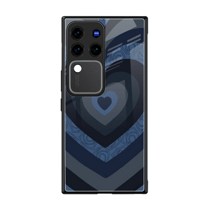 Y2K Frosted Berry Hearts back phone cover | glass case forvivo v30 pro