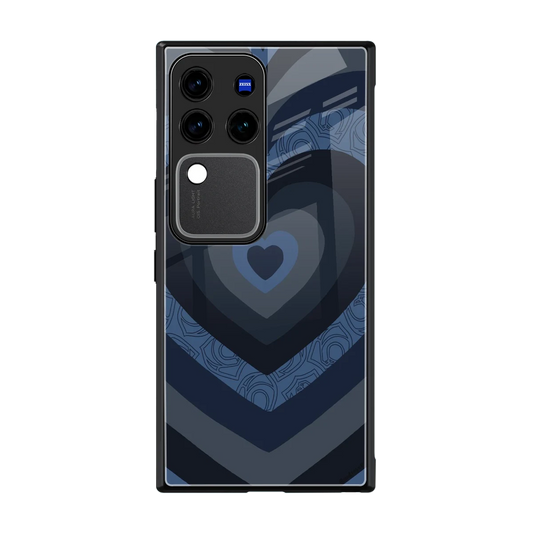 Y2K Frosted Berry Hearts back phone cover | glass case forvivo v30 pro