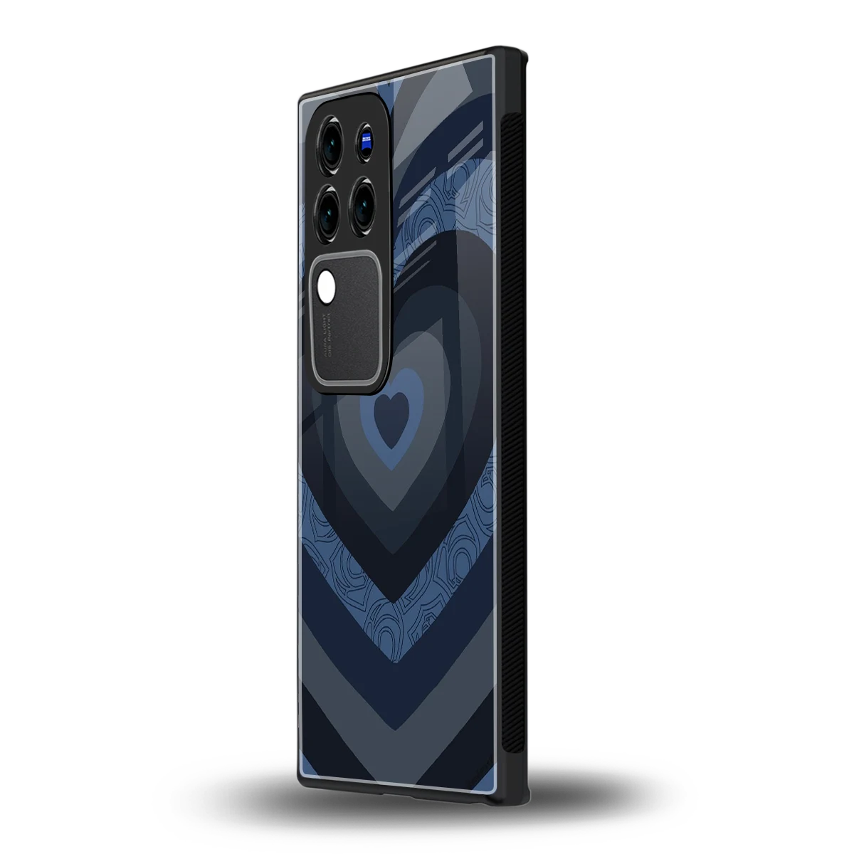 Y2K Frosted Berry Heartsvivo v30 pro mobile cover | shockproof glass phone case