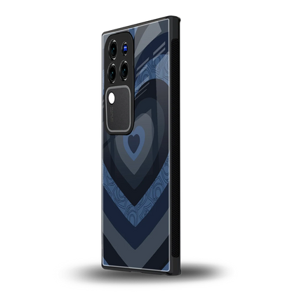 Y2K Frosted Berry Heartsvivo v30 pro mobile cover | shockproof glass phone case