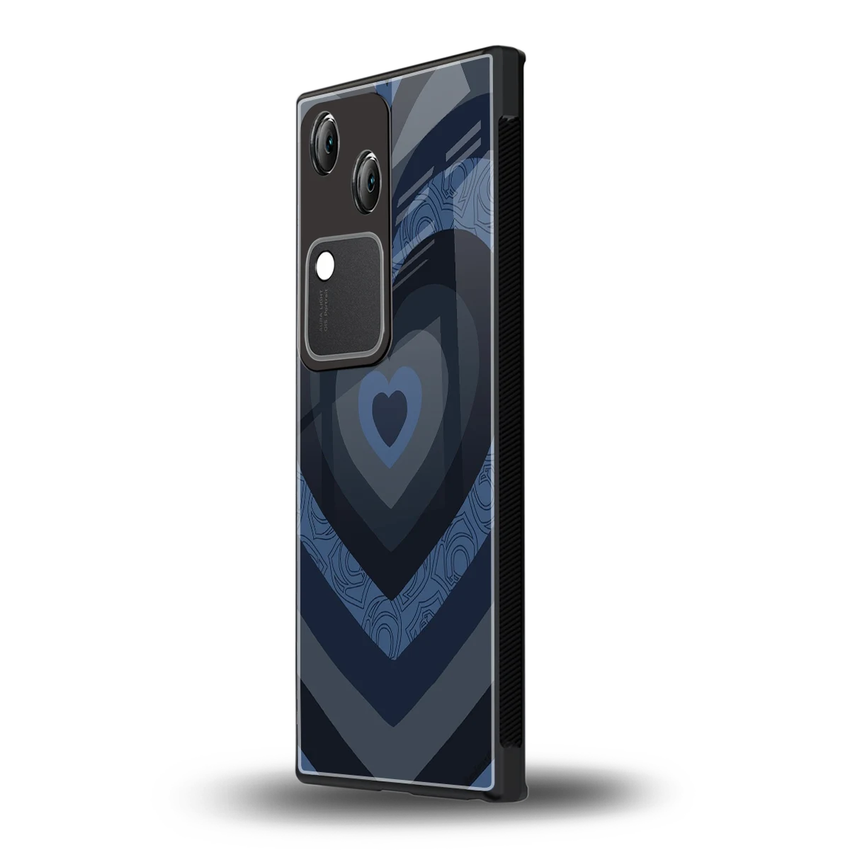 Y2K Frosted Berry Hearts vivo v30 mobile cover | shockproof glass phone case