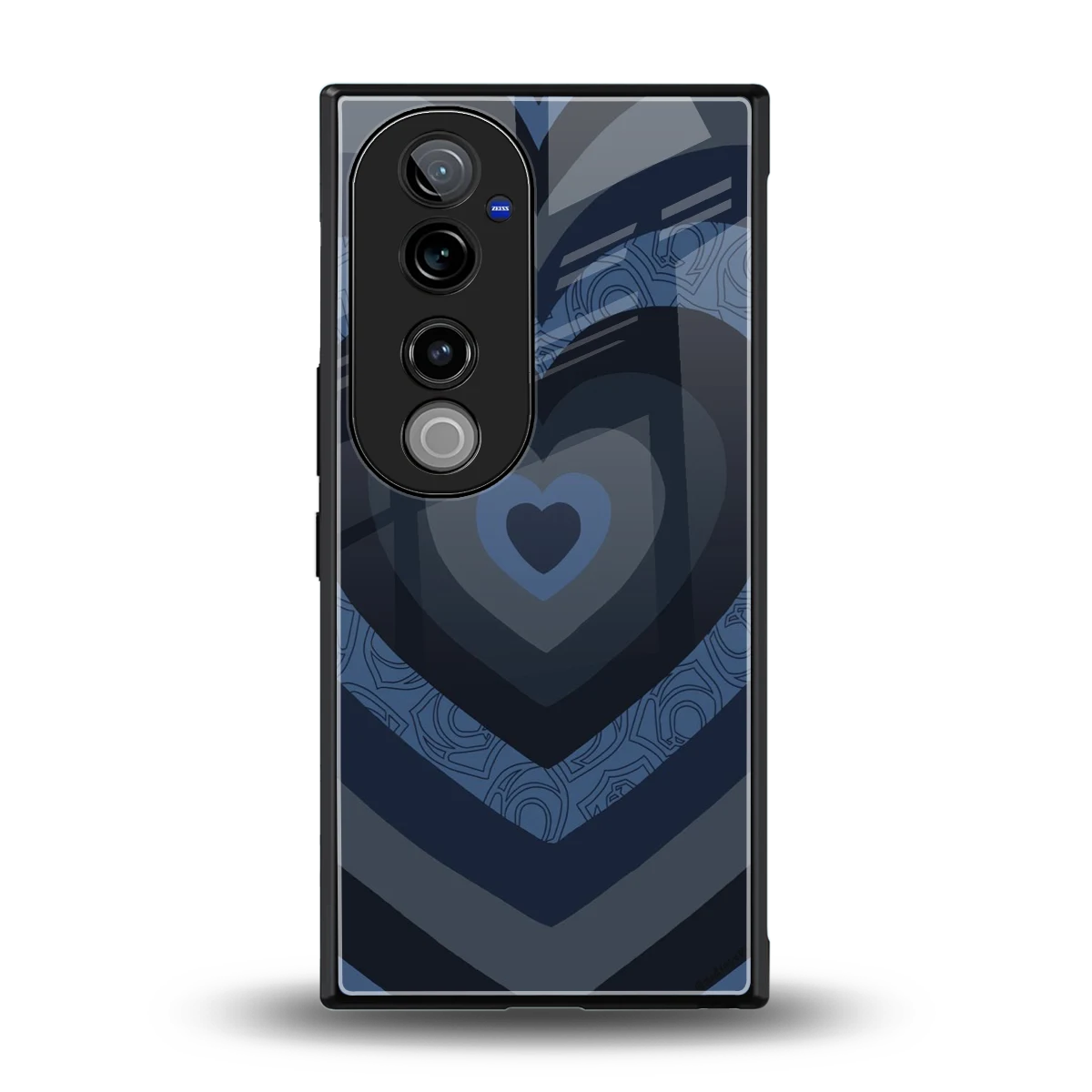 Y2K Frosted Berry Hearts back phone cover | glass case for vivo v40 pro