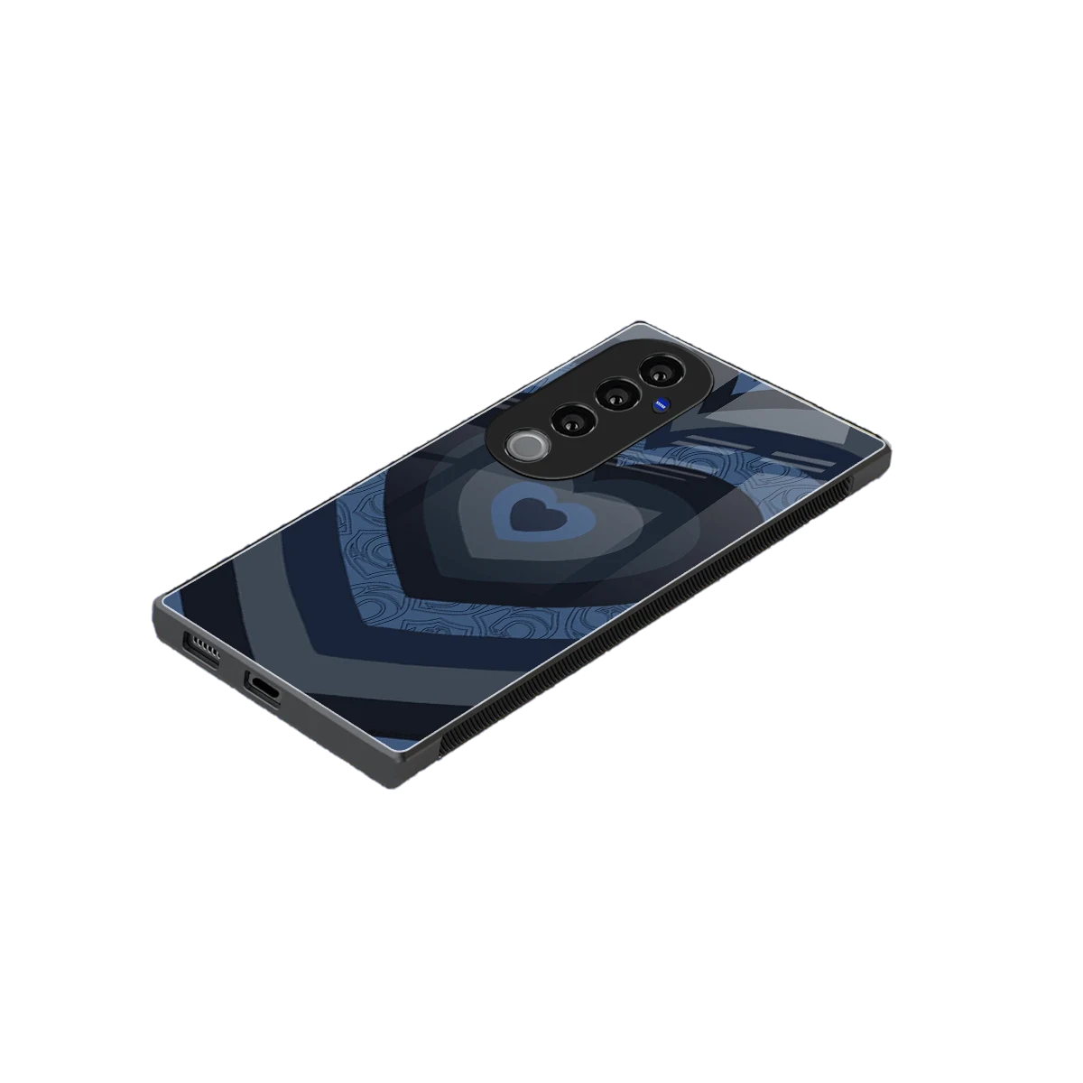 Y2K Frosted Berry Hearts stylish phone case for vivo v40 pro | glossy glass and slim fit