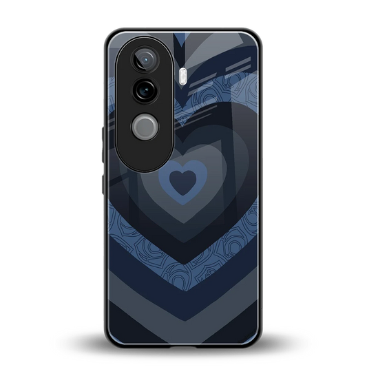 Y2K Frosted Berry Hearts back phone cover | glass case for vivo v40e