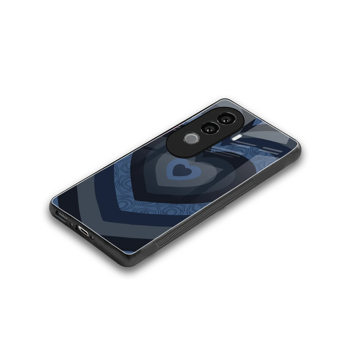 Y2K Frosted Berry Hearts stylish phone case for vivo v40e | glossy glass and slim fit