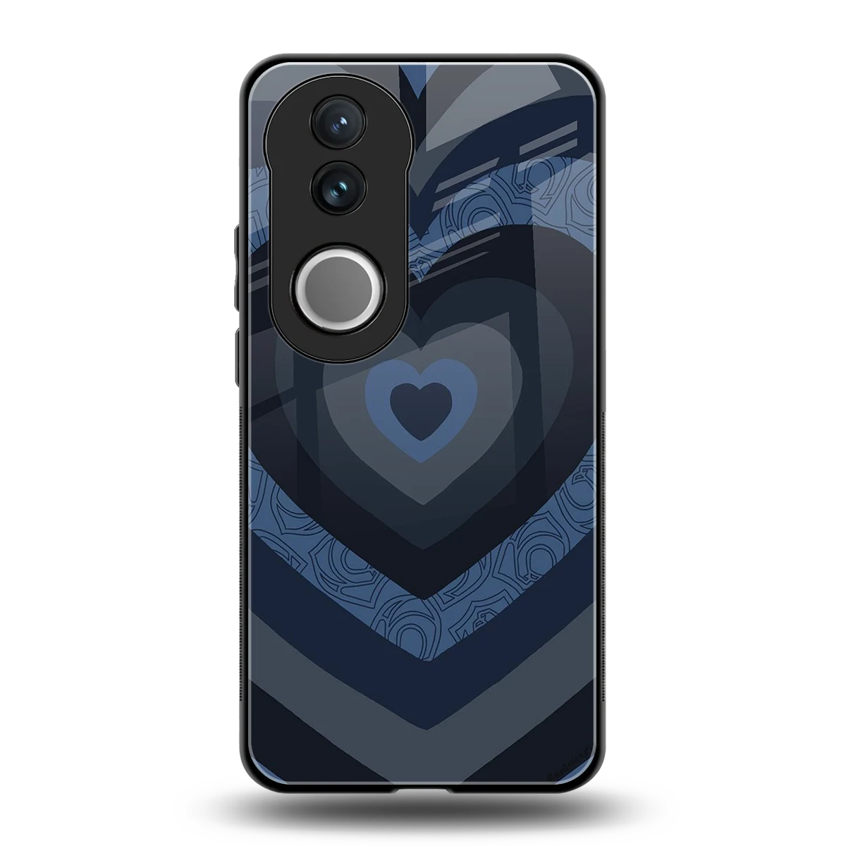 Y2K Frosted Berry Hearts back phone cover | glass case for vivo v50