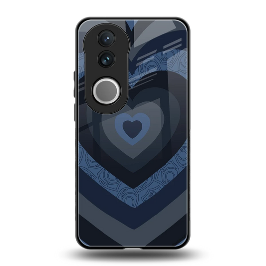 Y2K Frosted Berry Hearts back phone cover | glass case for vivo v50