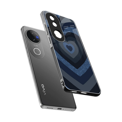 Y2K Frosted Berry Hearts sleek vivo v50 cover with tempered glass back and TPU edges