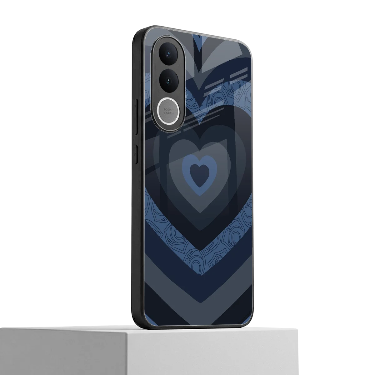 Y2K Frosted Berry Hearts vivo v70 fe mobile cover | shockproof glass phone case
