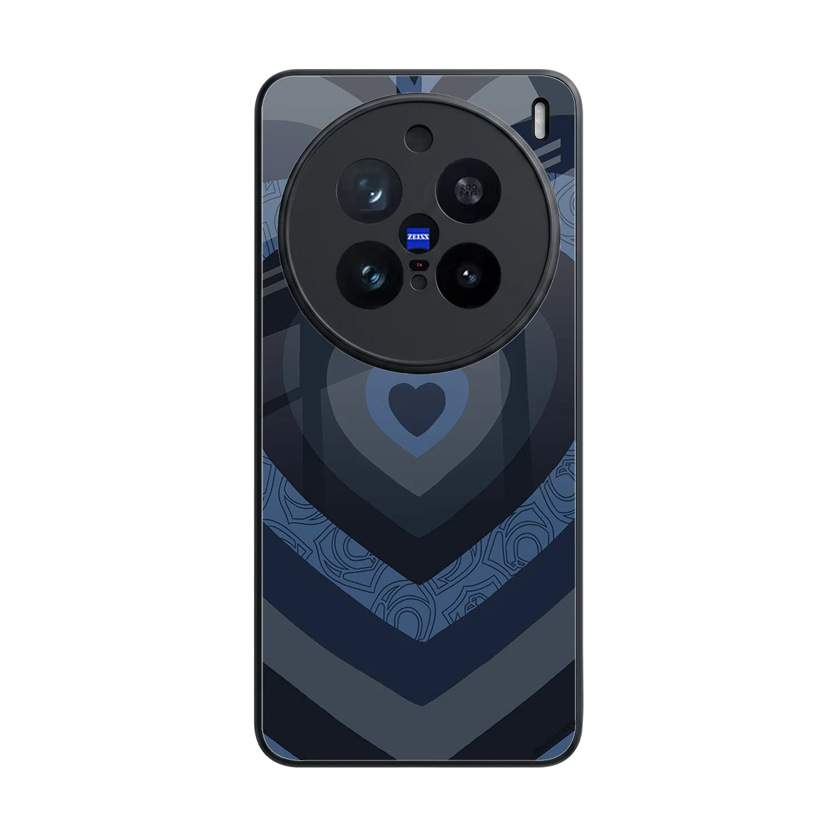 Y2K Frosted Berry Hearts back phone cover | glass case for vivo x200 pro