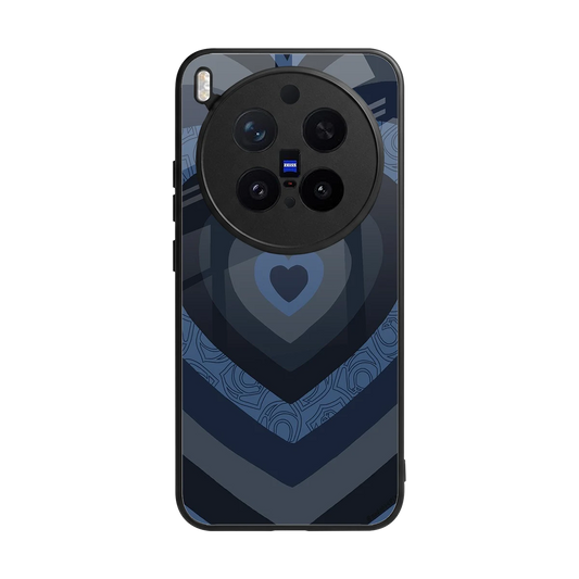 Y2K Frosted Berry Hearts back phone cover | glass case for vivo x300 pro