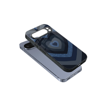 Y2K Frosted Berry Hearts sleek google pixel 10 pro cover with tempered glass back and TPU edges