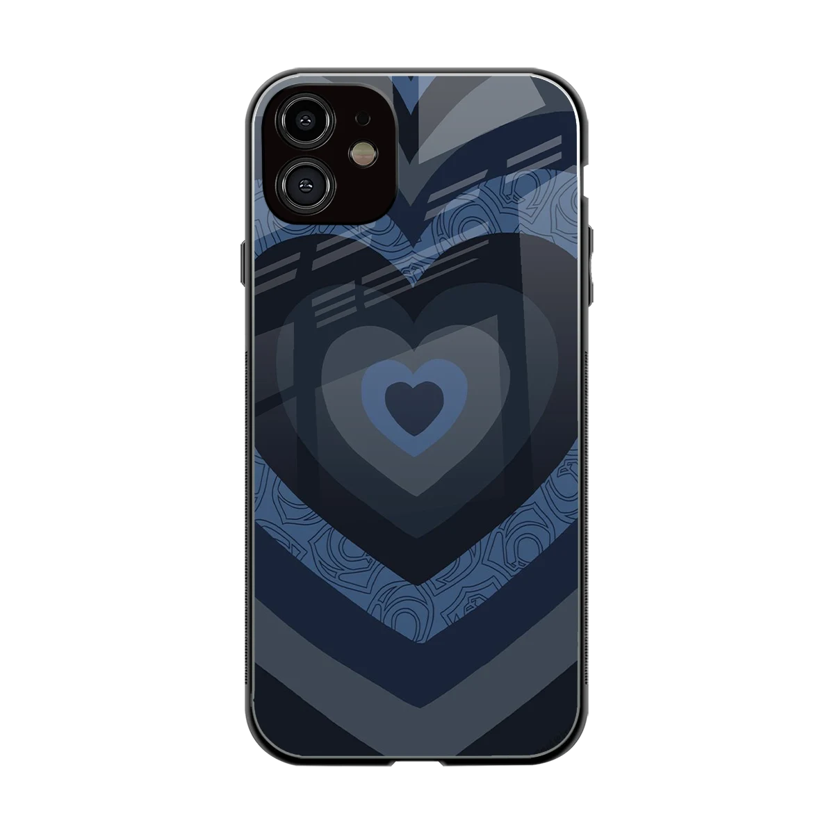 Y2K Frosted Berry Hearts back phone cover | glass case for iphone 11