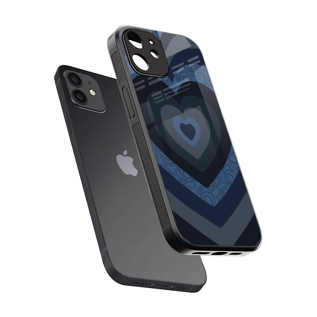 Y2K Frosted Berry Hearts sleek iphone 11 cover with tempered glass back and TPU edges
