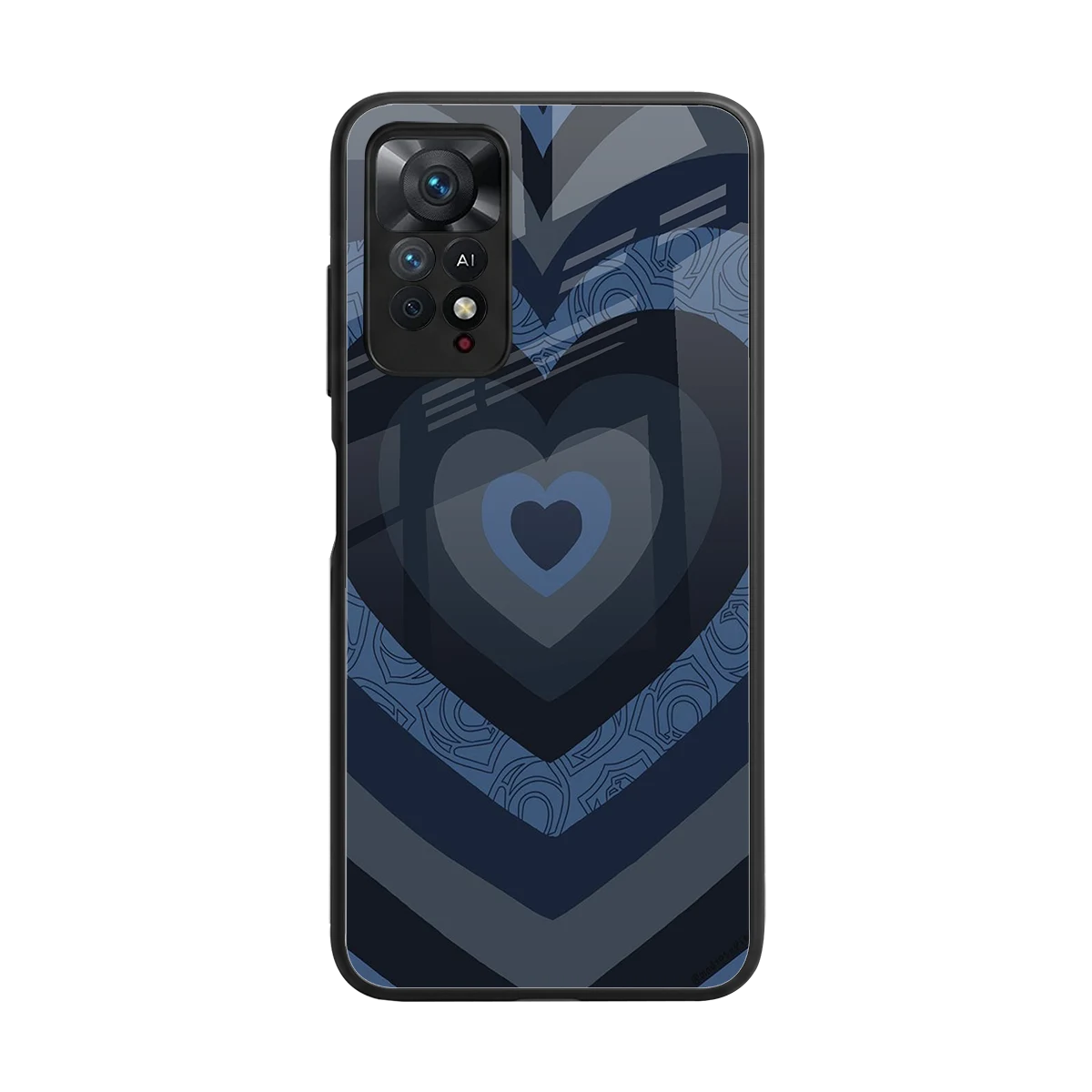 Y2K Frosted Berry Hearts back phone cover | glass case for redmi note 11 pro