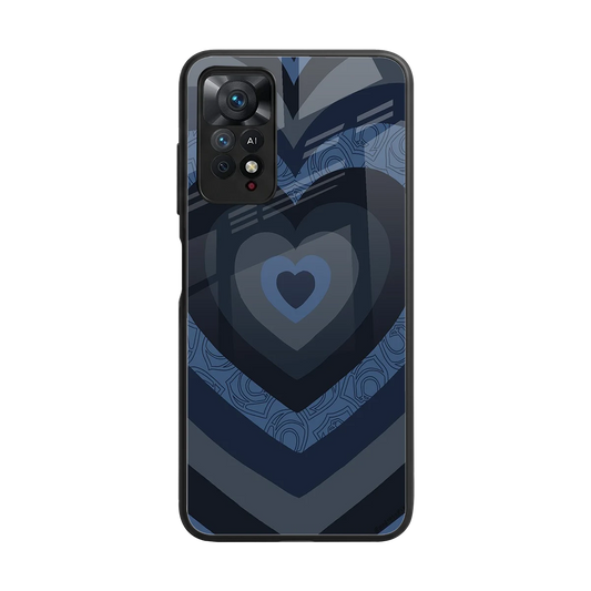 Y2K Frosted Berry Hearts back phone cover | glass case for redmi note 11 pro