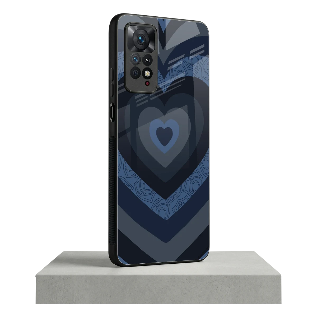 Y2K Frosted Berry Hearts redmi note 11 pro mobile cover | shockproof glass phone case