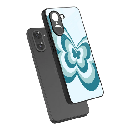 Y2K Green Butterfly sleek oneplus nord ce5 5g cover with tempered glass back and TPU edges