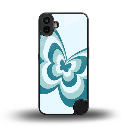 Y2K Green Butterfly back phone cover | glass case for cmf nothing phone 1