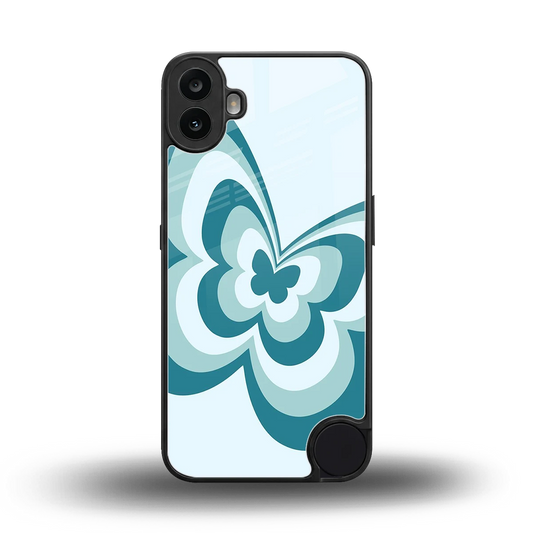 Y2K Green Butterfly back phone cover | glass case for cmf nothing phone 1