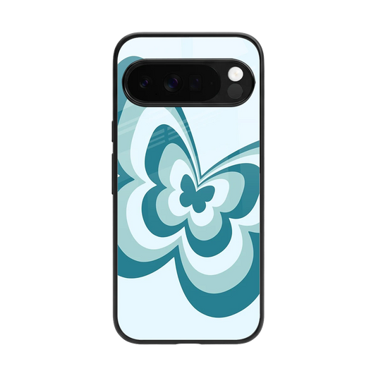 Y2K Green Butterfly back phone cover | glass case for google pixel 10 pro xl