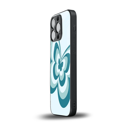 Y2K Green Butterfly iphone 13 pro mobile cover | shockproof glass phone case