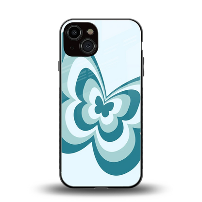 Y2K Green Butterfly back phone cover | glass case for iphone 13