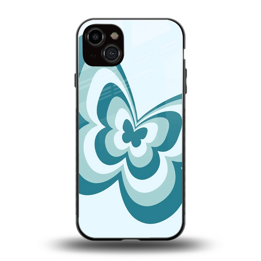 Y2K Green Butterfly back phone cover | glass case for iphone 14 plus