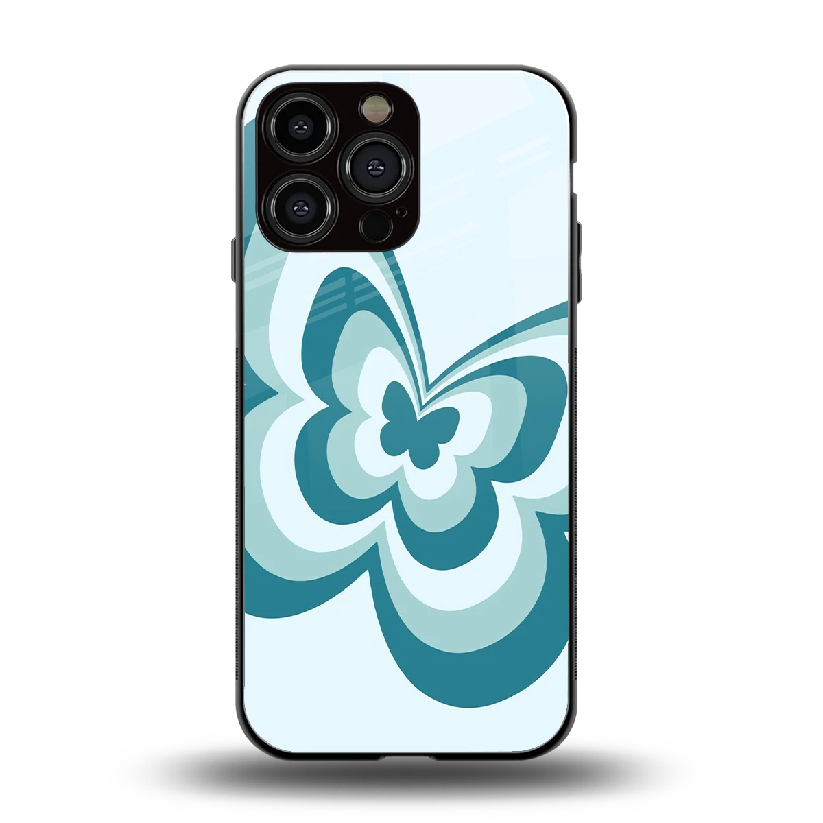 Y2K Green Butterfly back phone cover | glass case for iphone 15 pro max